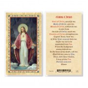 25pk - Anima Christi - Shj   Gold Stamped Laminated Holy Card  Pk 25