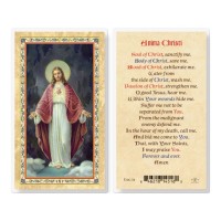 25pk - Anima Christi - Shj   Gold Stamped Laminated Holy Card  Pk 25