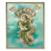 8" x 10" Gold Plaque Frame with a St. Joseph Print