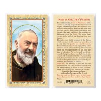 25pk - Prayer Saint Pio Of Pietrelcina Gold Stamped Laminated Holy Card  Pk 25