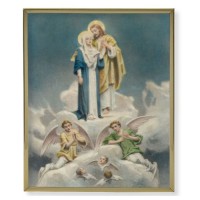 8" x 10" Gold Plaque Frame with a Chambers: Jesus and Mary Print