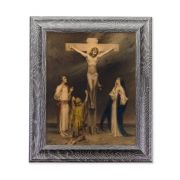 10 1/2" x 12 1/2" Grey Oak Finish Frame with an 8" x 10" Chambers: Crucifixion of Christ Print