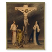 8" x 10" Gold Plaque Frame with a Chambers: Crucifixion of Christ Print