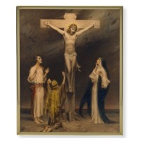 8" x 10" Gold Plaque Frame with a Chambers: Crucifixion of Christ Print
