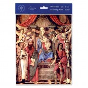 3pk - 8" x 10" Madonna Throne of Angels and Saints Print  (sold in inc. of 3)