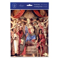 3pk - 8" x 10" Madonna Throne of Angels and Saints Print  (sold in inc. of 3)