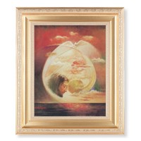 10 1/4" x 12 1/4" Satin Gold Frame with an 8" x 10" Segura: Trinity Print