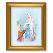 10" x 12" Gold Leaf Finish Beveled Frame with 8" x 10" Our Lady of Lourdes Textured Art