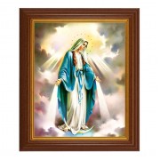 10 1/2" x 12 1/2" Walnut Finish Beveled Frame with 8" x 10" Our Lady of Grace Textured Art 10 1/2" x 12 1/2" Walnut Finish Beveled Frame with 8" x 10" Our Lady of Grace Textured Art