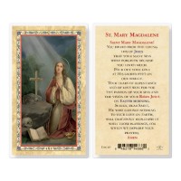 25pk - Prayer To Mary Magdalene  Gold Stamped Laminated Holy Card  Pk 25
