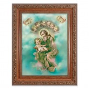 8.25" x 10.25" Ornate Wood Frame with a 6" x 8" Saint Joseph Print