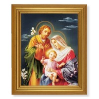 10" x 12" Gold Leaf Finish Beveled Frame with 8" x 10" The Holy Family Textured Art 10" x 12" Gold Leaf Finish Beveled Frame with 8" x 10" The Holy Family Textured Art
