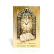 10pk - Holy Spirit Confirmation Greeting Card with a Stained Glass Background  Sold in inc of 10