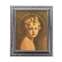 10 1/2" x 12 1/2" Grey Oak Finish Frame with an 8" x 10" Light of the World Print
