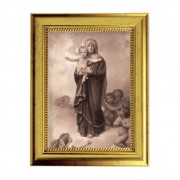 6 3/4" X 8 3/4" Gold Leaf Finish Frame with 5" X 7" Chambers: Notre Dame des Anges Textured Art