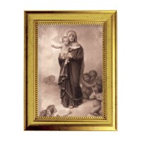 6 3/4" X 8 3/4" Gold Leaf Finish Frame with 5" X 7" Chambers: Notre Dame des Anges Textured Art