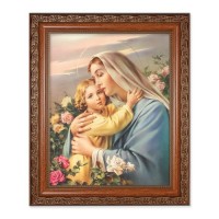 10" x 12" Ornate Wood Frame with an 8" x 10" Madonna and Child Print