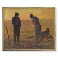 11" x 14" Gold Plaque Frame with a The Angelus Print