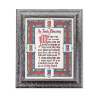 10 1/2" x 12 1/2" Grey Oak Finish Frame with an 8" x 10" Irish Blessing Print