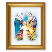 10" x 12" Gold Leaf Finish Beveled Frame with 8" x 10" The Holy Family Textured Art