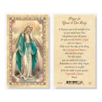 25pk - Prayer For Grace Gold Stamped Laminated Holy Card  Pk 25