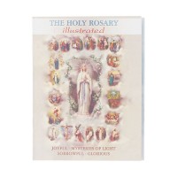 10pk - The Holy Rosary Illustrated Book -The Mysteries of the Rosary  2 3/4" x 3 1/2" Sold in Inc of 10