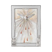 White Pearlized Holy Spirit Confirmation Photo Frame