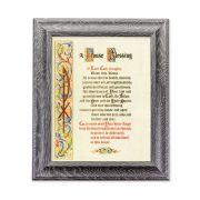 10 1/2" x 12 1/2" Grey Oak Finish Frame with an 8" x 10" House Blessing Print