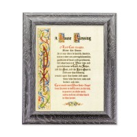10 1/2" x 12 1/2" Grey Oak Finish Frame with an 8" x 10" House Blessing Print