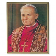 11" x 14" Gold Plaque Frame with a Saint John Paul II Print