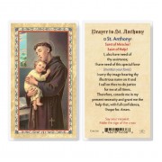 25pk - Prayer To Saint Anthony  Gold Stamped Laminated Holy Card  Pk 25