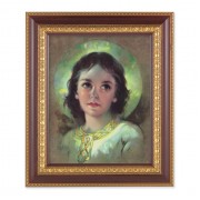 11 1/2" x 13 1/2" Cherry Frame with Gold Trim with an 8" x 10" The Child Jesus Print