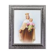 10 1/2" x 12 1/2" Grey Oak Finish Frame with an 8" x 10" Our Lady of Mount Carmel Print
