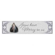 23" x 6" Divine Mercy Wooden Door Blessing Plaque