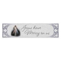 23" x 6" Divine Mercy Wooden Door Blessing Plaque