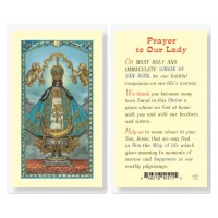 25pk - Our Lady of San Juan Prayer Laminated Holy Card  Pk 25
