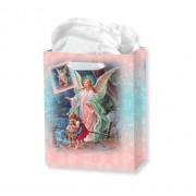 10pk - Gift Bag with Tissue Paper Guardian Angel Small 5" x 4" inc of 10