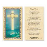 Take Time - Cross on the Ocean Laminated Holy Card. Inc. of 25