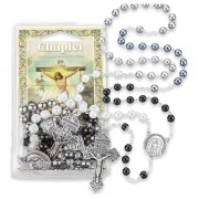 Holy Souls Chaplet with Multi Shade Glass Beads