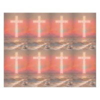 Aurora Cross Over The Ocean Eight-Up Micro Perforated Bulk Prayer-Cards  - 125 sheets (1000 total cards)