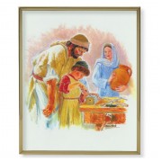 11" x 14" Gold Plaque Frame with a Hook: Jesus The Carpenter Print