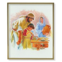 11" x 14" Gold Plaque Frame with a Hook: Jesus The Carpenter Print