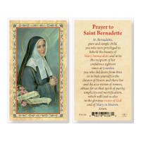 25pk - Prayer To Saint Bernadette Gold Stamped Laminated Holy Card  Pk 25