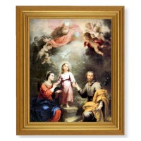 10" x 12" Gold Leaf Finish Beveled Frame with 8" x 10" Heavenly and Earthly Trinities Textured Art