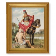 10" x 12" Gold Leaf Finish Beveled Frame with 8" x 10" St. Martin of Tours Textured Art