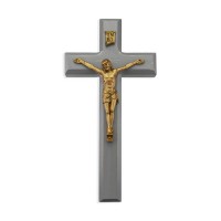 10" Grey Cross with Museum Gold Finish Corpus