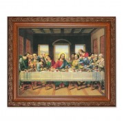 10" x 12" Ornate Wood Frame with an 8" x 10" The Last Supper Print