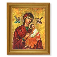 10" x 12" Gold Leaf Finish Beveled Frame with 8" x 10" Our Lady of Passion Textured Art