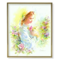 11" x 14" Gold Plaque Frame with a Blanc: Mystical Rose Print 11" x 14" Gold Plaque Frame with a Blanc: Mystical Rose Print