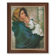13 1/2" x 16 9/16" Walnut Finished Frame with 11" x 14" Madonna of the Street Textured Art